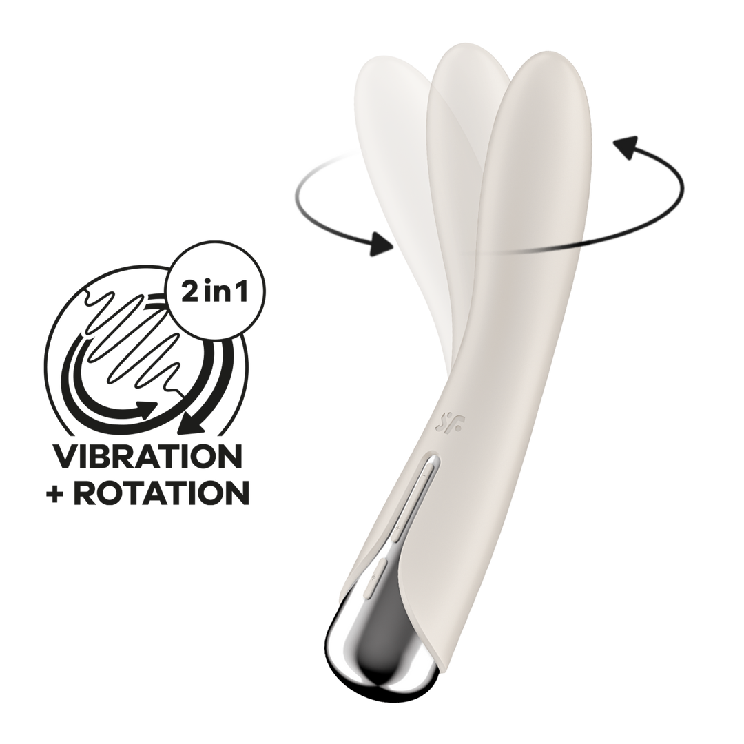 Spinning Vibe 1 - Rotating G-Spot Vibrator - Beige Weiß - 0