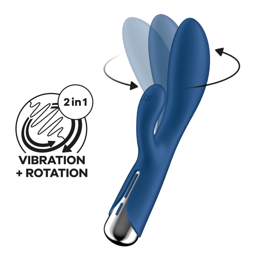 Spinning Rabbit 1 - Rotating Rabbit Vibrator - Blauw Blau - 5