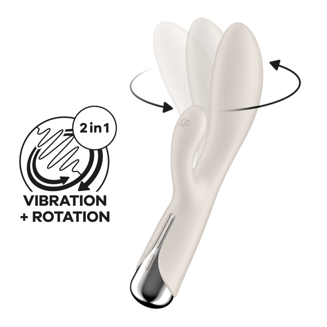 Spinning Rabbit 1 - Rotating Rabbit Vibrator - Beige Weiß - 6