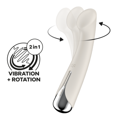 Spinning G-Spot 1 - Rotating G-Spot Vibrator - Beige Weiß - 6