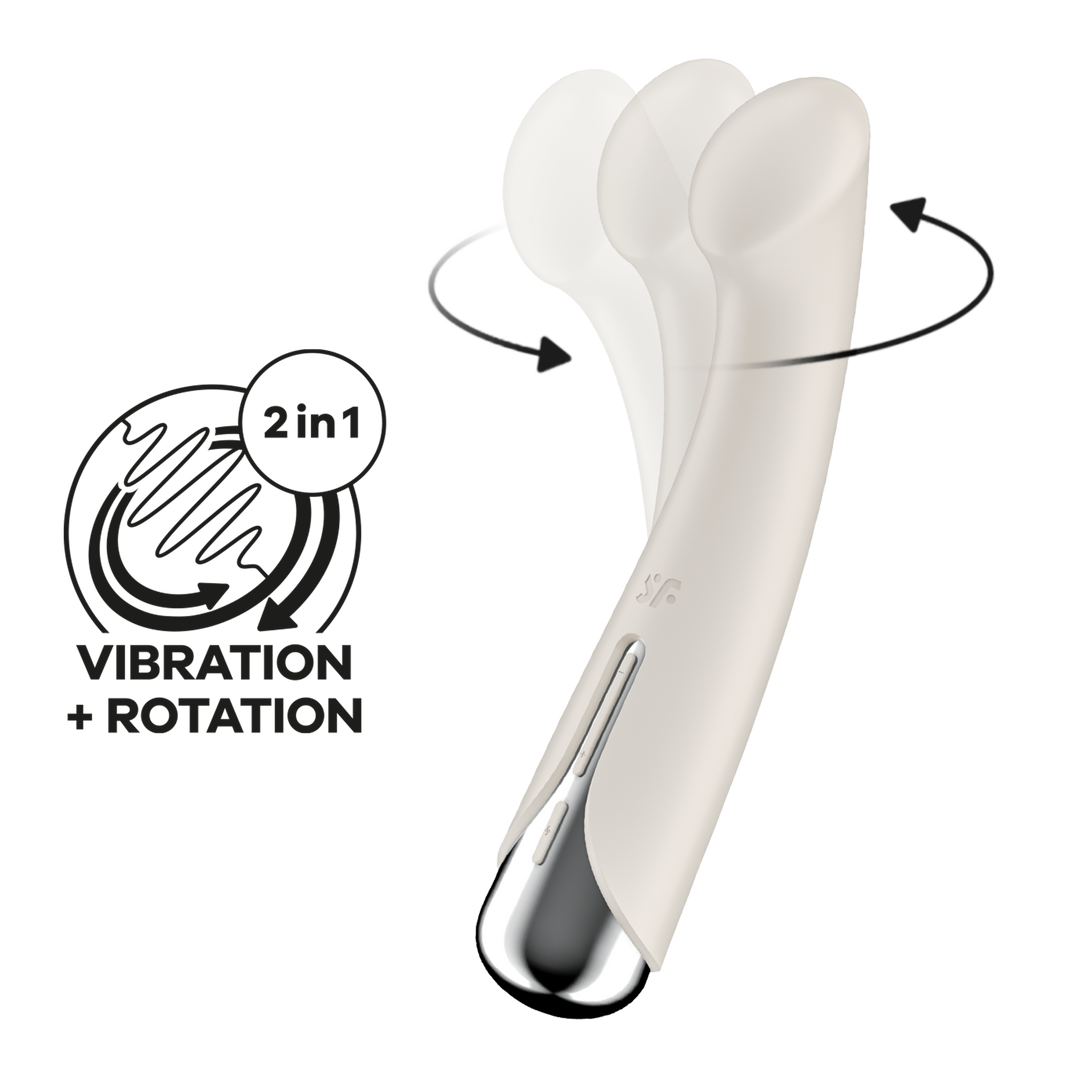 Spinning G-Spot 1 - Rotating G-Spot Vibrator - Beige Weiß - 6
