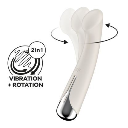 Spinning G-Spot 1 - Rotating G-Spot Vibrator - Beige Weiß - 6