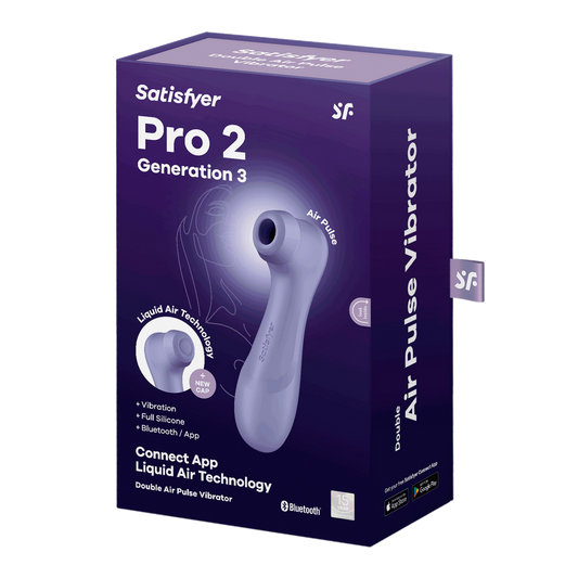 Pro 2 Generation 3 - Double Air Pulse Vibrator - Liquid Air and Connect App - Purple