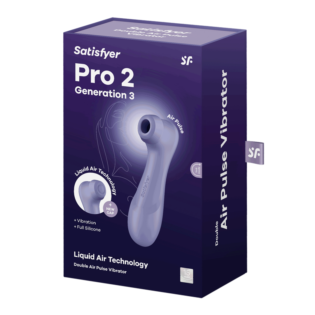 Pro 2 Generatie 3 - Double Air Pulse Vibrator - Liquid Air - Lila Violett - 2