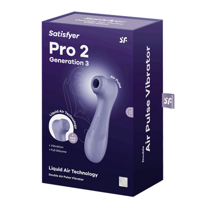 Pro 2 Generatie 3 - Double Air Pulse Vibrator - Liquid Air - Lila Violett - 2