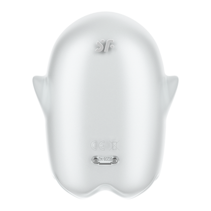 Glowing Ghost - Glow in the Dark - Dubbele Air Pulse Vibrator - Wit Weiß - 0