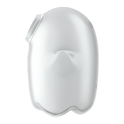 Glowing Ghost - Glow in the Dark - Dubbele Air Pulse Vibrator - Wit Weiß - 6