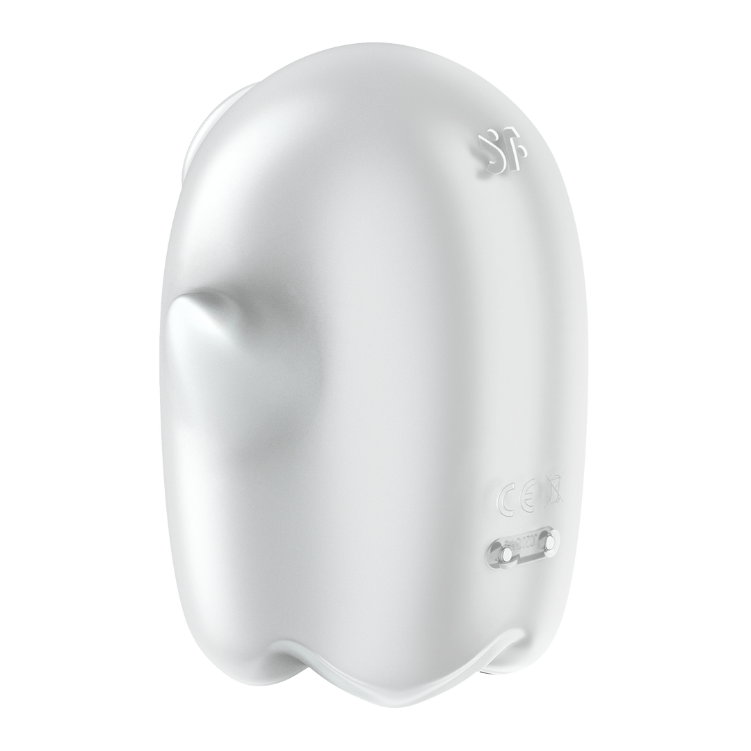 Glowing Ghost - Glow in the Dark - Dubbele Air Pulse Vibrator - Wit Weiß - 5