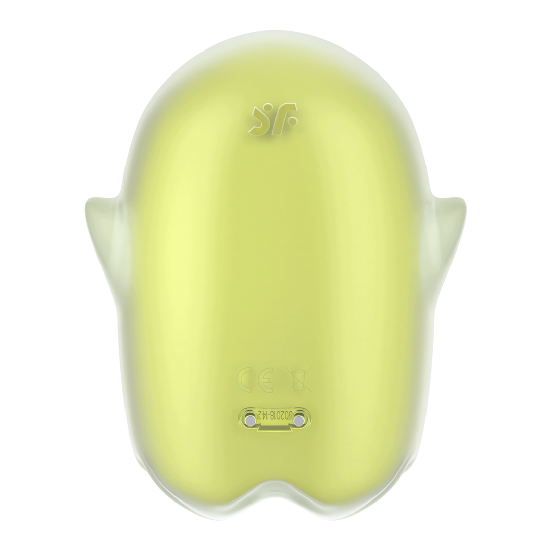 Glowing Ghost - Glow in the Dark - Dubbele Air Pulse Vibrator - Geel Gelb - 0