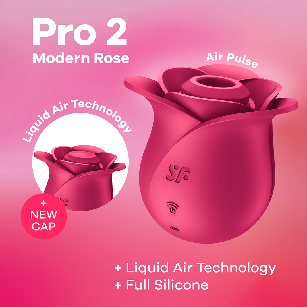 Pro 2 - Modern Rose - Air Pulse Vibrator Rot - 4