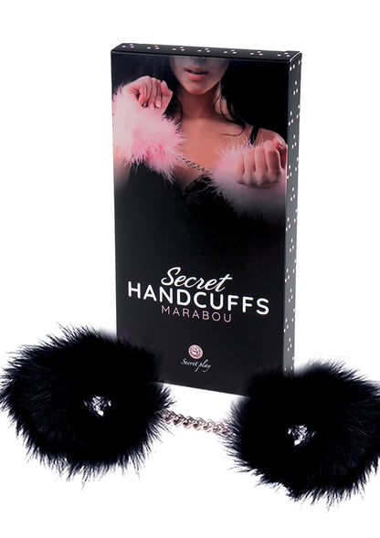 Secret Play Marabou Handcuffs BLACK - 0