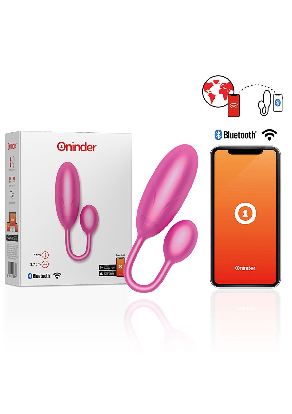 Denver Vibrating Egg + App PINK - 0
