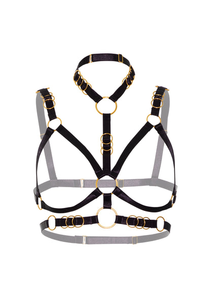 Kinky Diva Open Cup Bra Deluxe BLACK O/S - 1