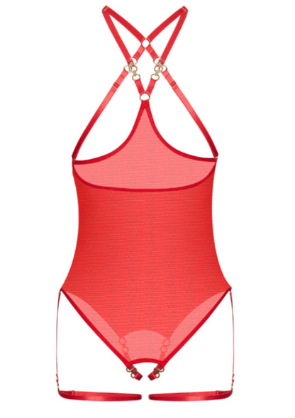 Risque Cupless & Crotchless Body RED O/S - 4