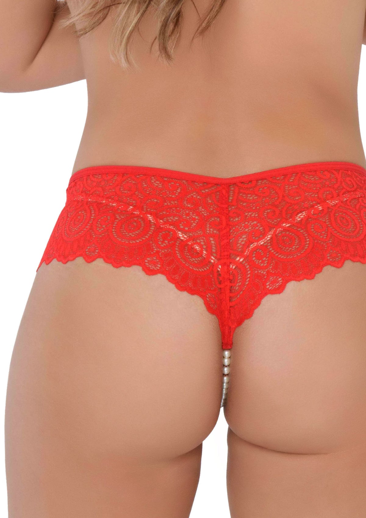 Ashley Pearl String RED S/M - 3