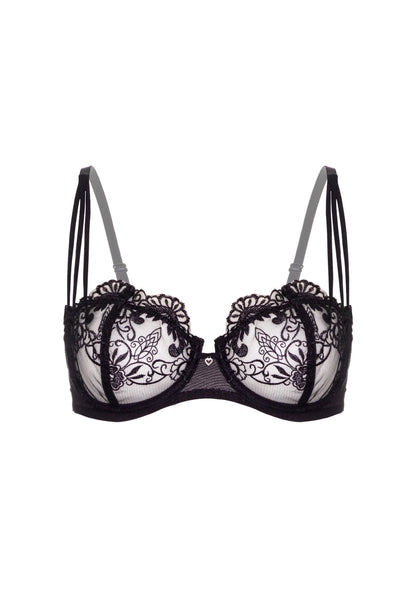 Daring Intimates Mix & Match Very sexy embroidered bra BLACK 75B - 9
