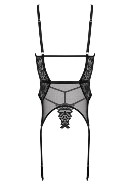 Corset And Thong CO102 BLACK L/XL - 4