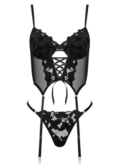 Corset And Thong CO103 BLACK L/XL - 3