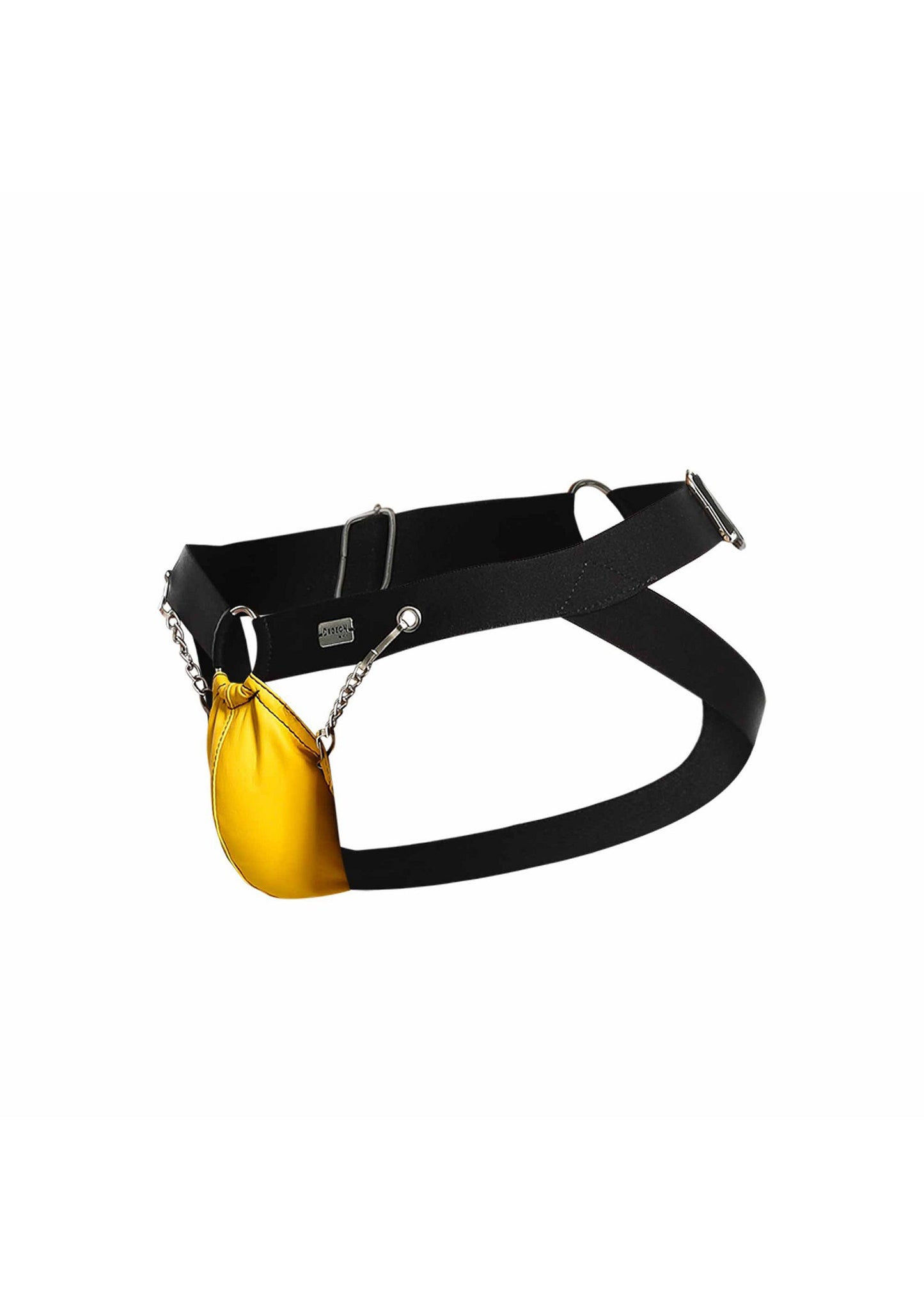 MOB Eroticwear Dngeon Chain Jockstrap YELLOW O/S - 4