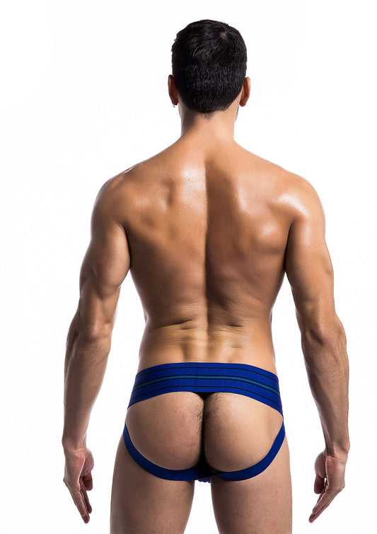 MOB Eroticwear Fetish Classic Wide Jockstrap - Blue