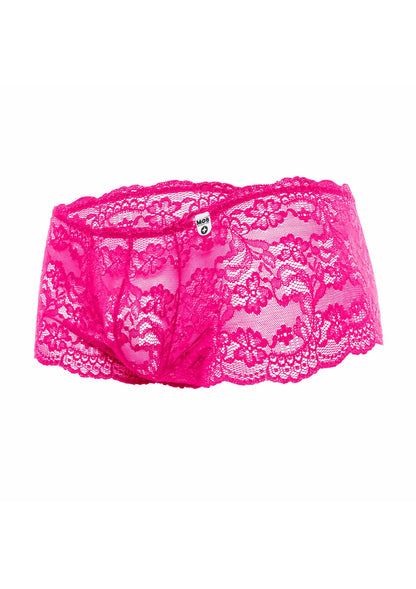 MOB Eroticwear Rose Lace Boy Short PINK S/M - 2