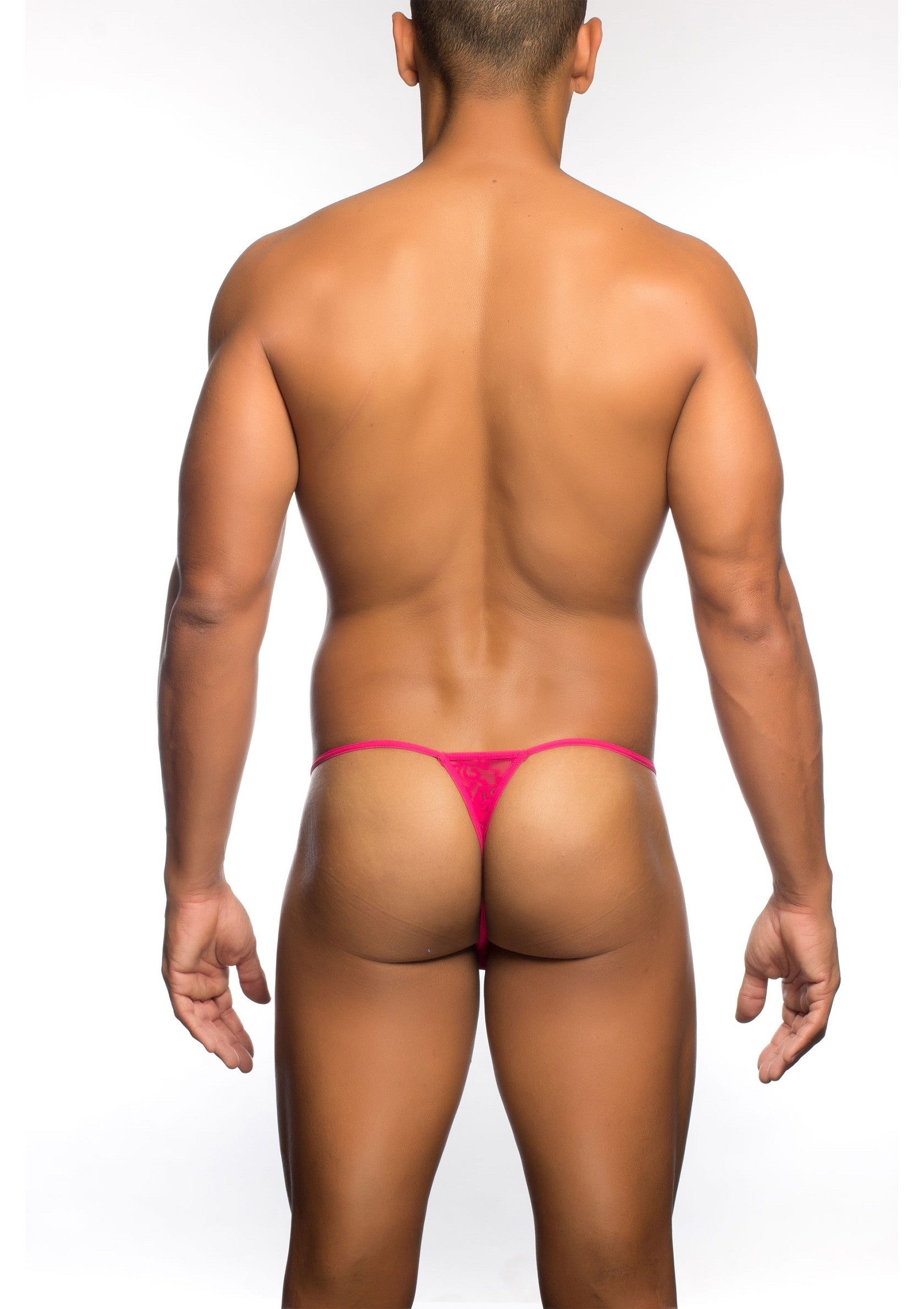 MOB Eroticwear Lace Thong PINK S/M - 0
