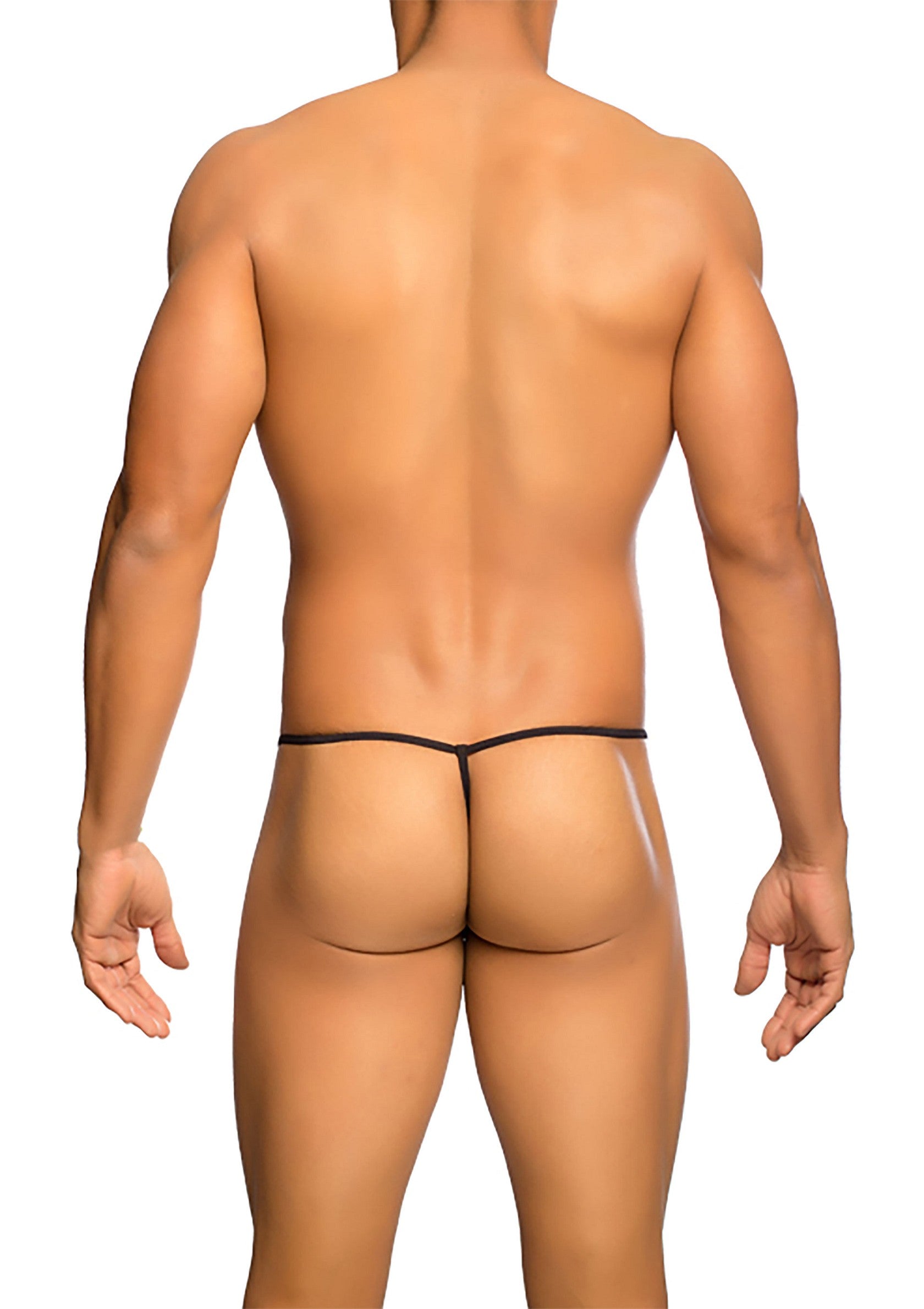 MOB Eroticwear Sheer T-Back Thong BLACK S/M - 4