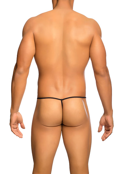 MOB Eroticwear Sheer T-Back Thong BLACK S/M - 4