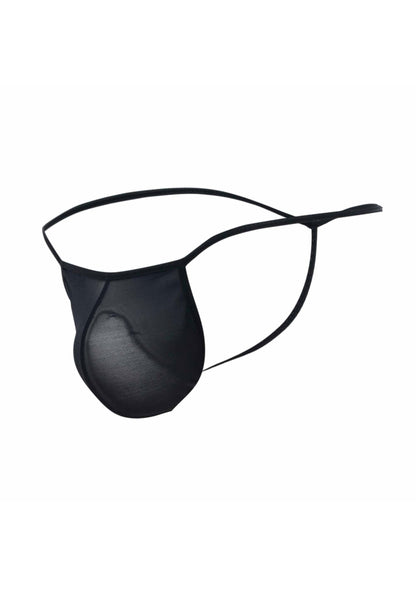 MOB Eroticwear Sheer T-Back Thong BLACK S/M - 2