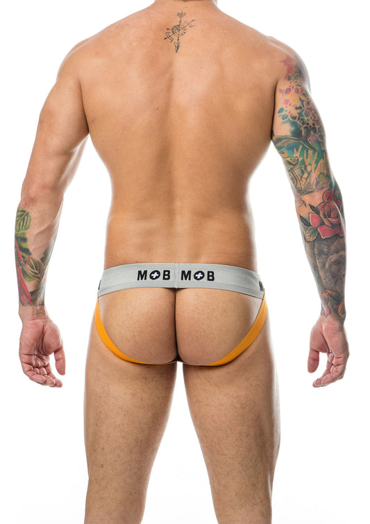 MOB Eroticwear Stripe Classic Jock - Orange