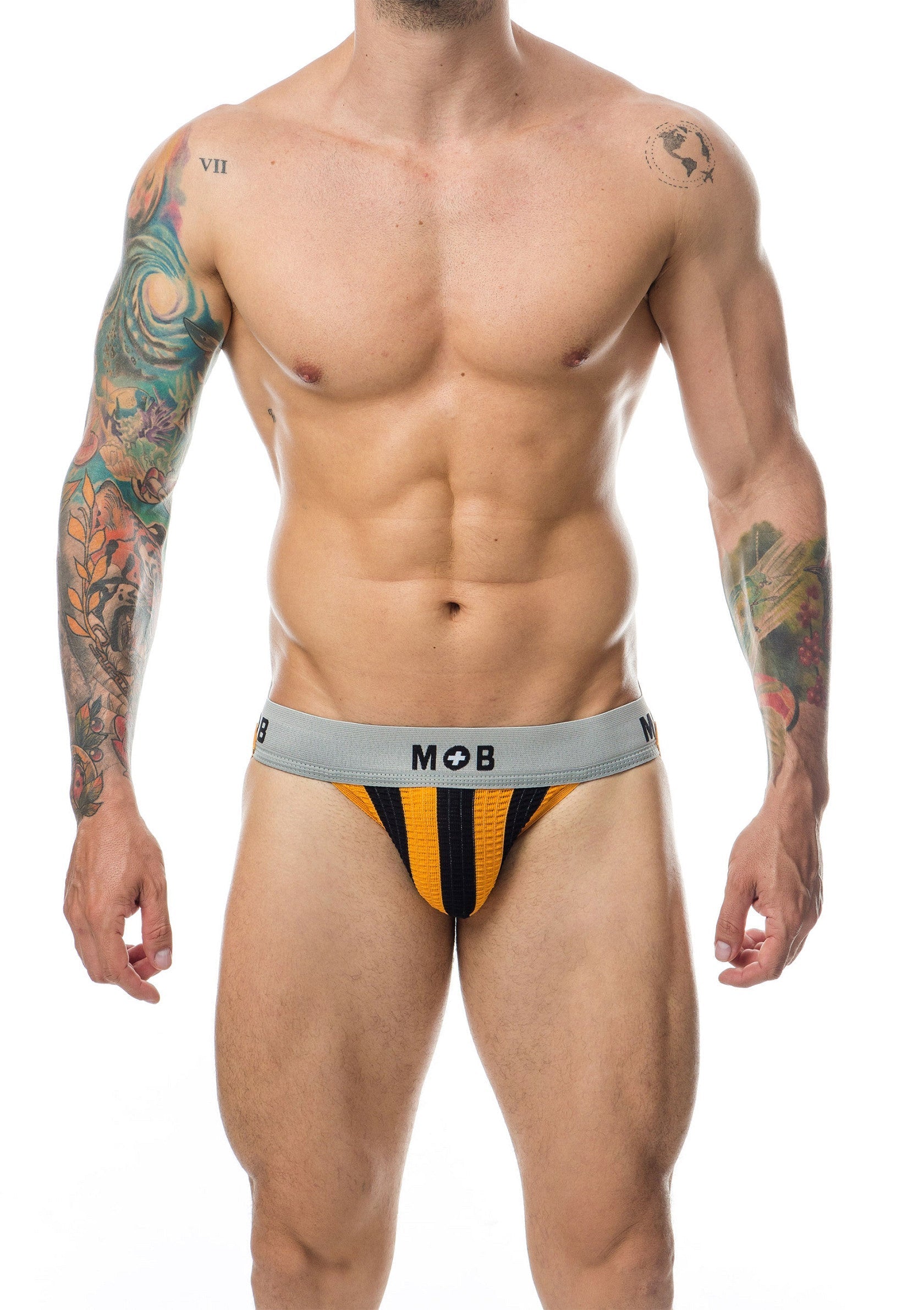 MOB Stripe Classic Jock ORANGE S - 10