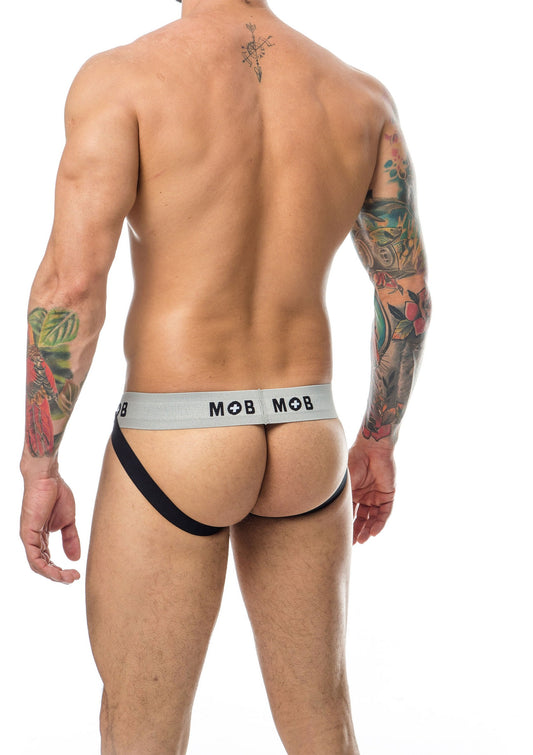 MOB Eroticwear Stripe Classic Jock - White