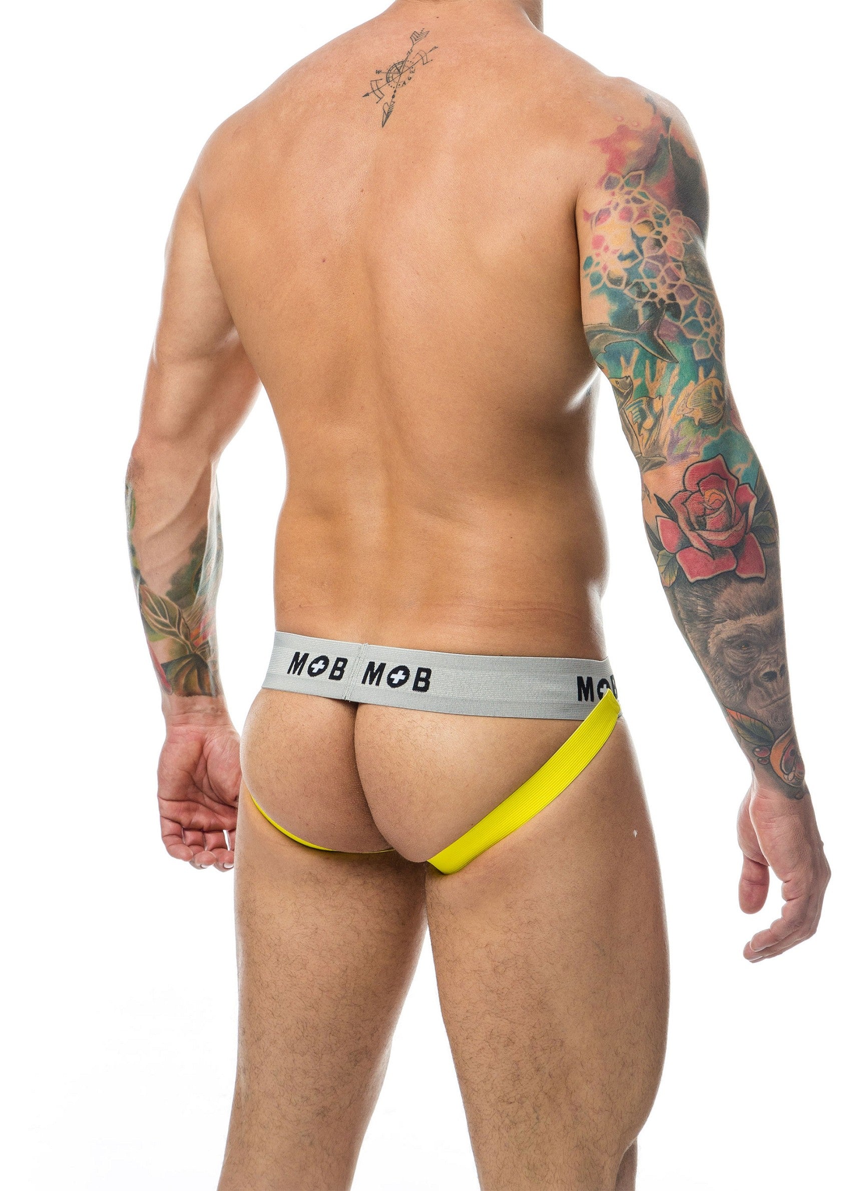 MOB Eroticwear Stripe Classic Jock YELLOW S - 3