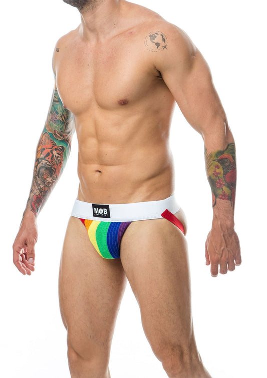 MOB Eroticwear Pride Classic Jockstrap - Multicolor