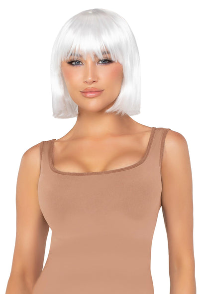 Pearl Short Natural Bob Wig WHITE O/S - 5