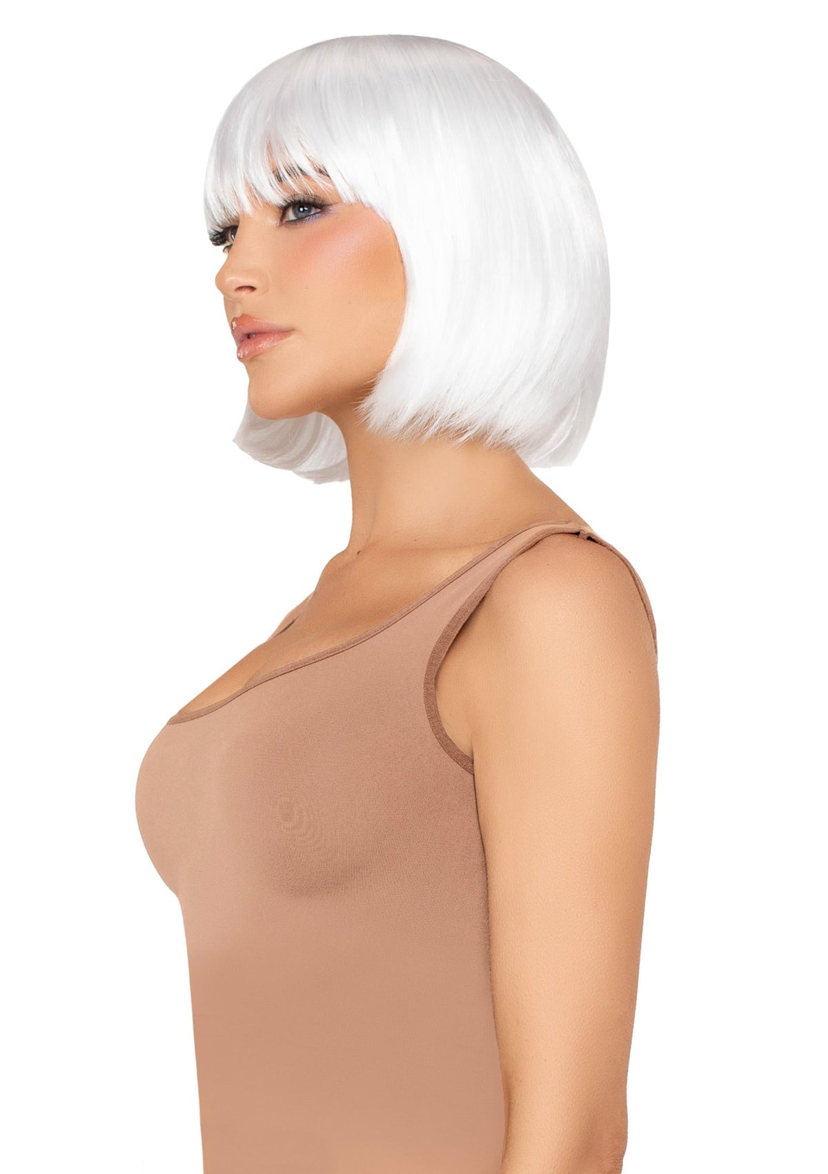 Pearl Short Natural Bob Wig WHITE O/S - 6