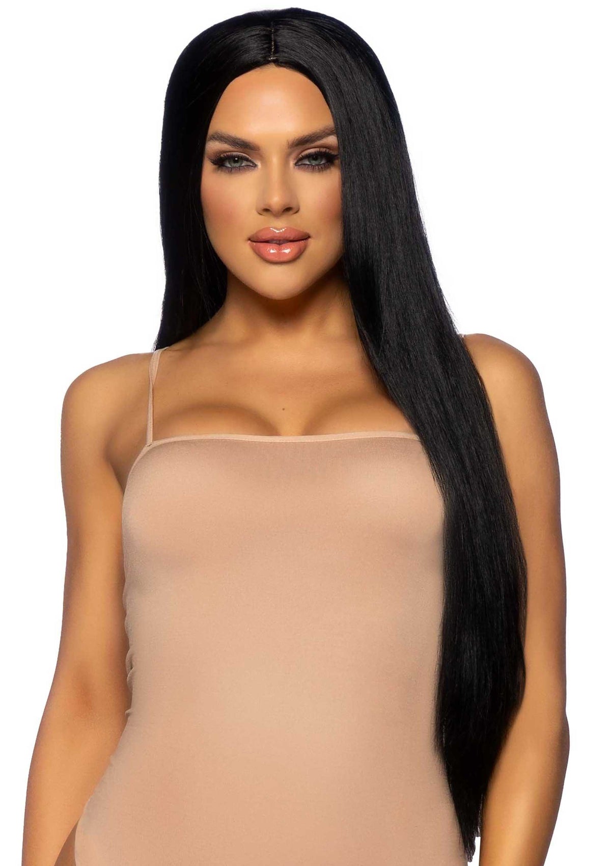 Long Straight Center Part Wig BLACK O/S - 0
