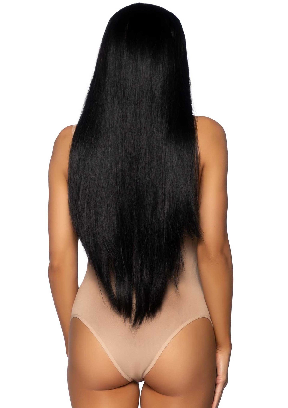 Long Straight Center Part Wig BLACK O/S - 2