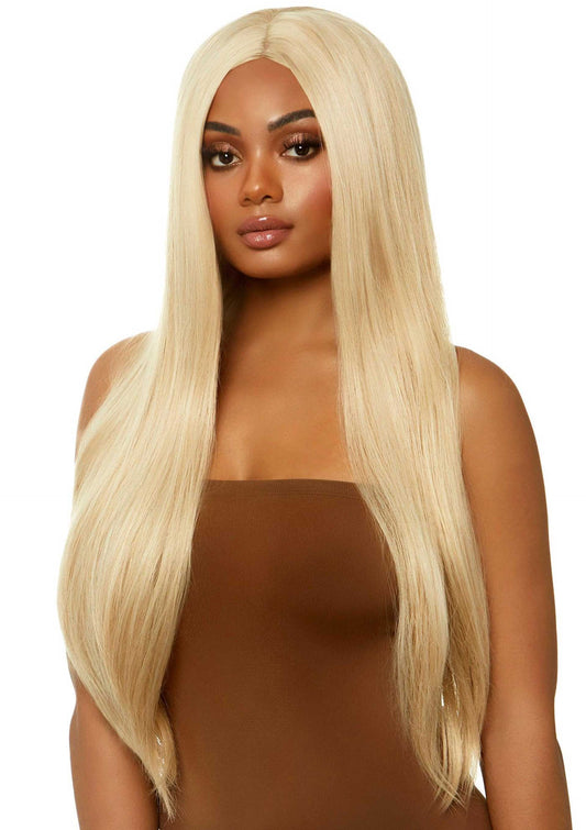 Long Straight Center Part Wig - Nude