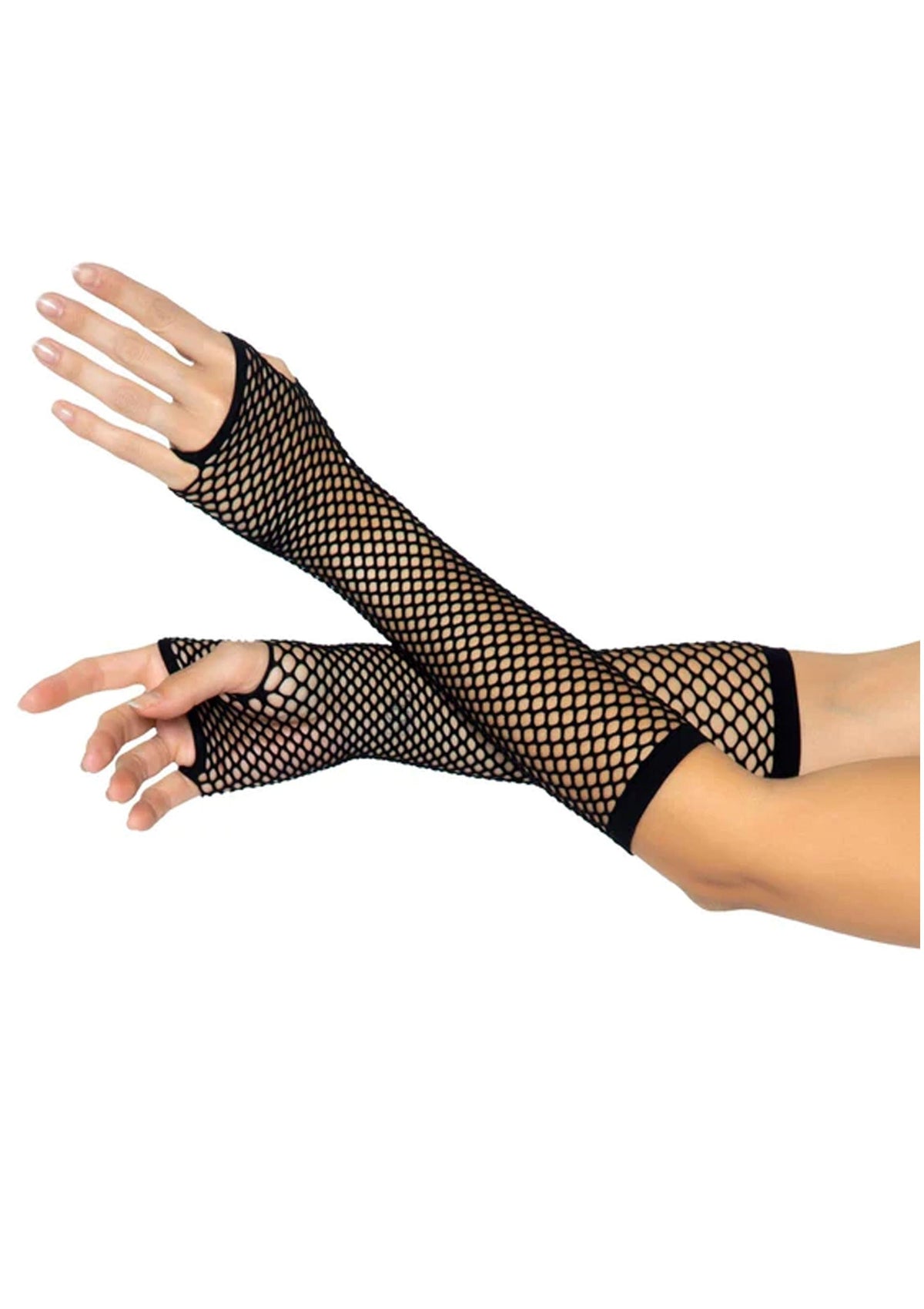 Triangle Net Fingerless Gloves BLACK O/S - 1