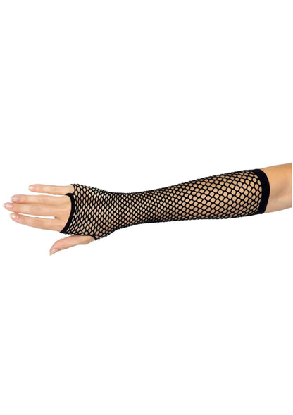 Triangle Net Fingerless Gloves BLACK O/S - 2