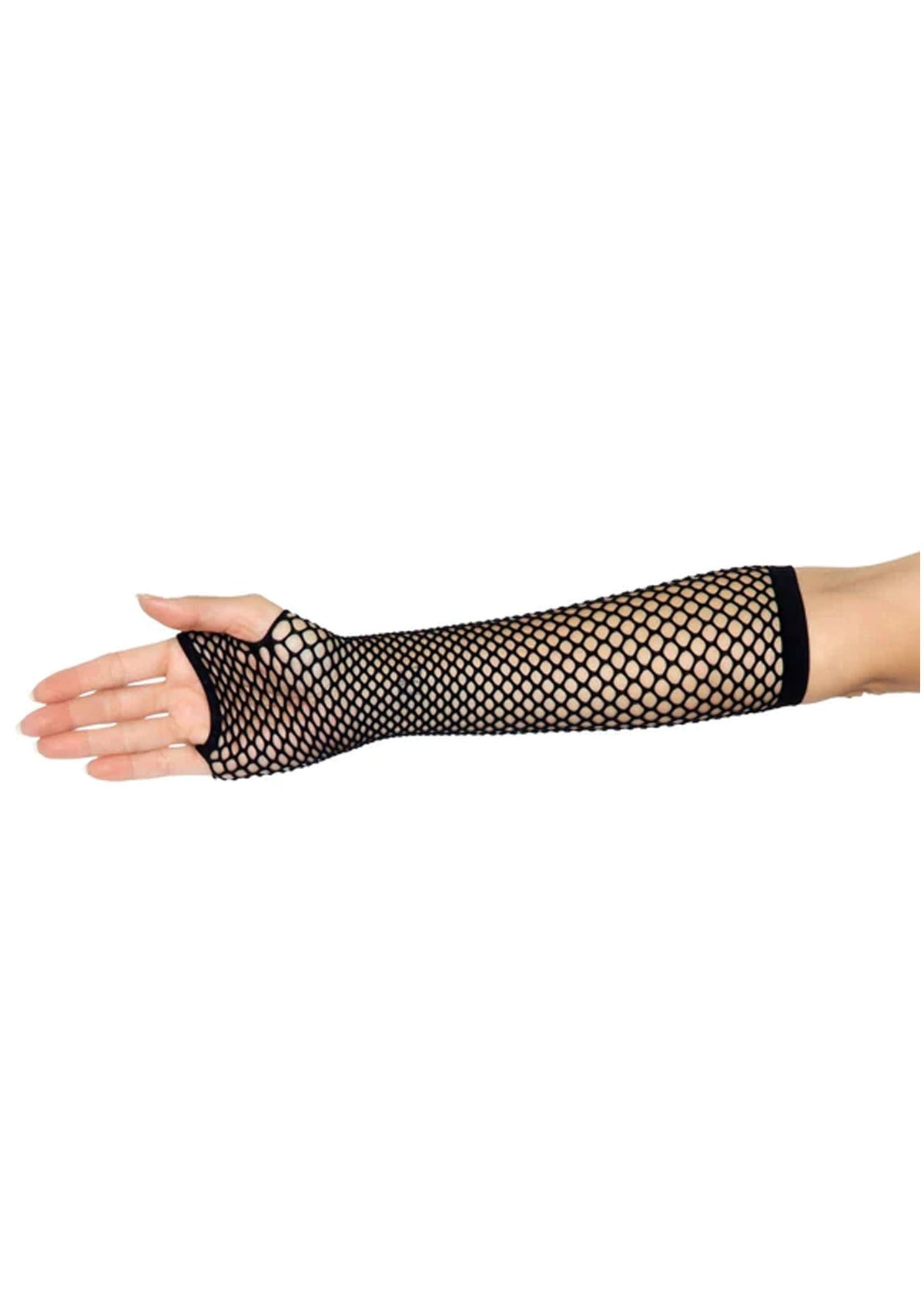 Triangle Net Fingerless Gloves BLACK O/S - 3