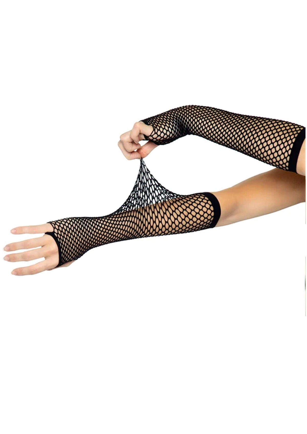 Triangle Net Fingerless Gloves BLACK O/S - 4