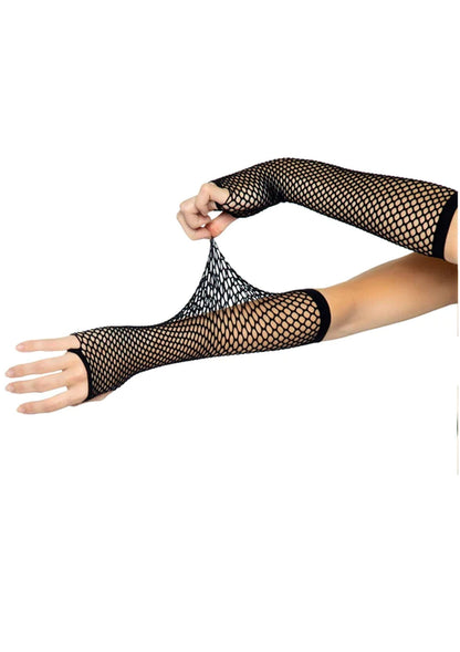 Triangle Net Fingerless Gloves BLACK O/S - 4