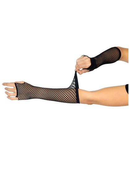 Triangle Net Fingerless Gloves BLACK O/S - 5