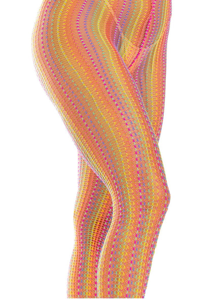 Leg Avenue Rainbow crochet net tights MULTICOLOR O/S - 5
