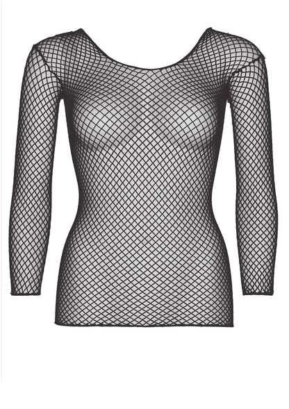 Leg Avenue Long Sleeves Fishnet Top BLACK O/S - 1