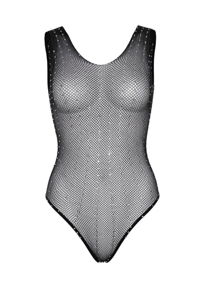 Leg Avenue Rhinestone fishnet bodysuit BLACK O/S - 4