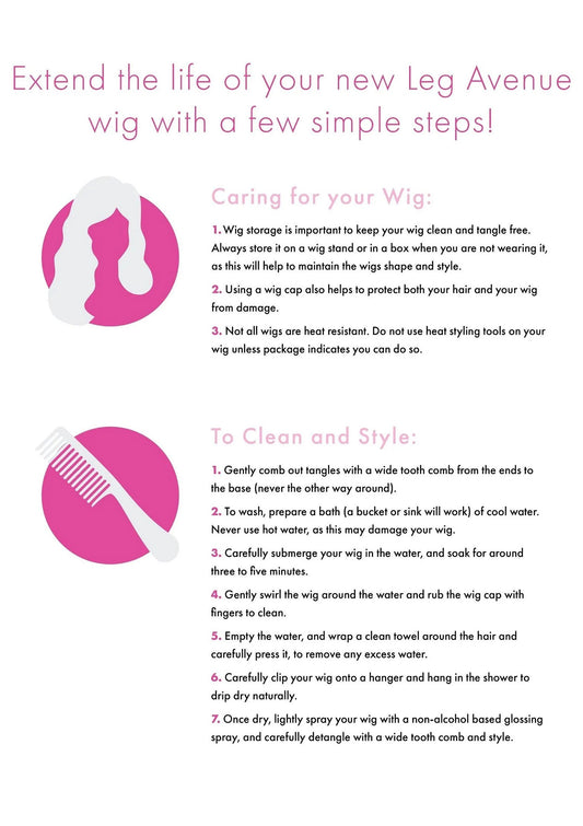 Leg Avenue Bangin' long straight wig - Black