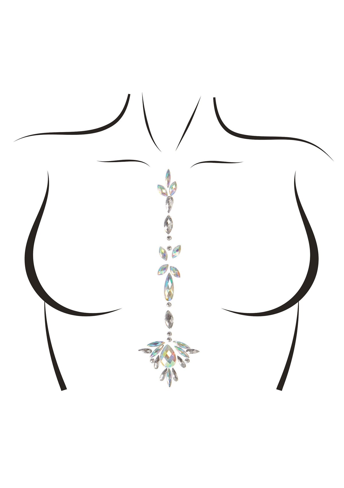Jade Adhesive Body Jewels Sticker CLEAR O/S - 0